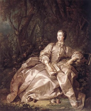 Rococo Art Painting - Madame de Pompadour Rococo Francois Boucher